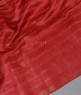 Red Woven Tussar Saree T4923384