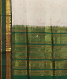 Off - White Silk Cotton Saree T5417274