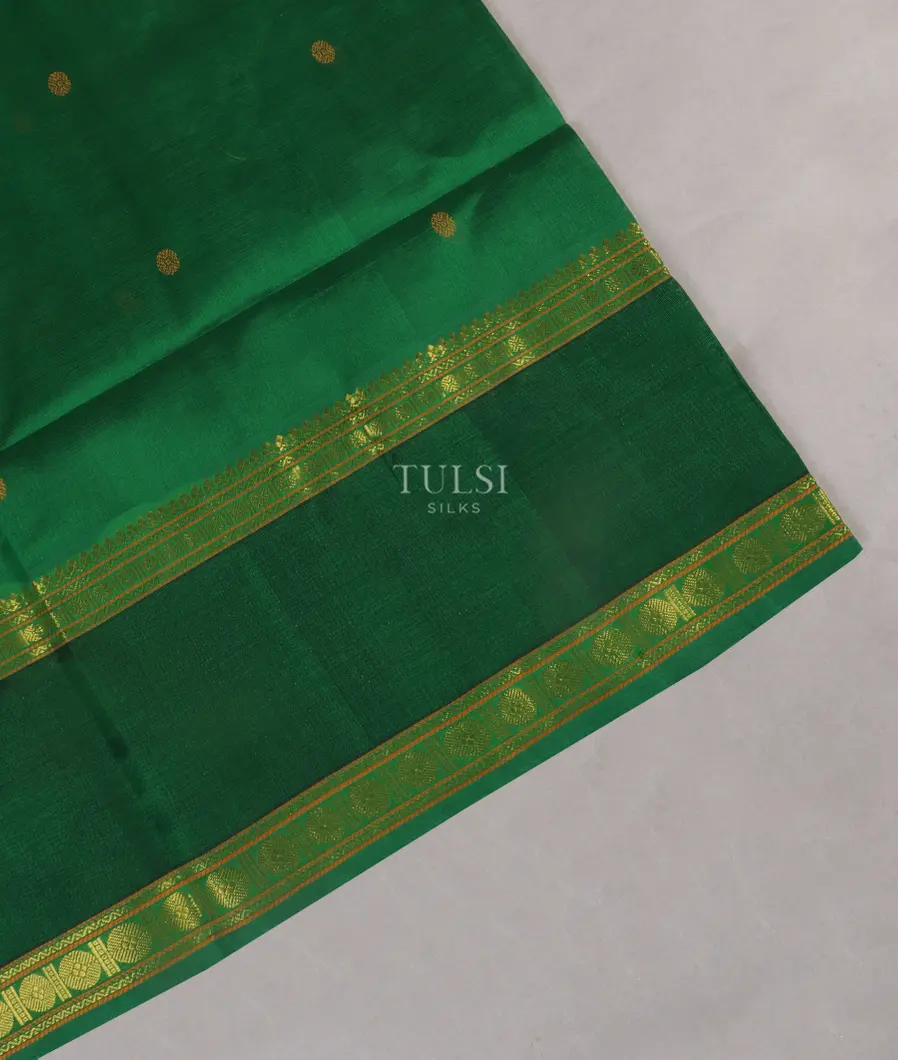 Green Silk Cotton Saree T541801-image