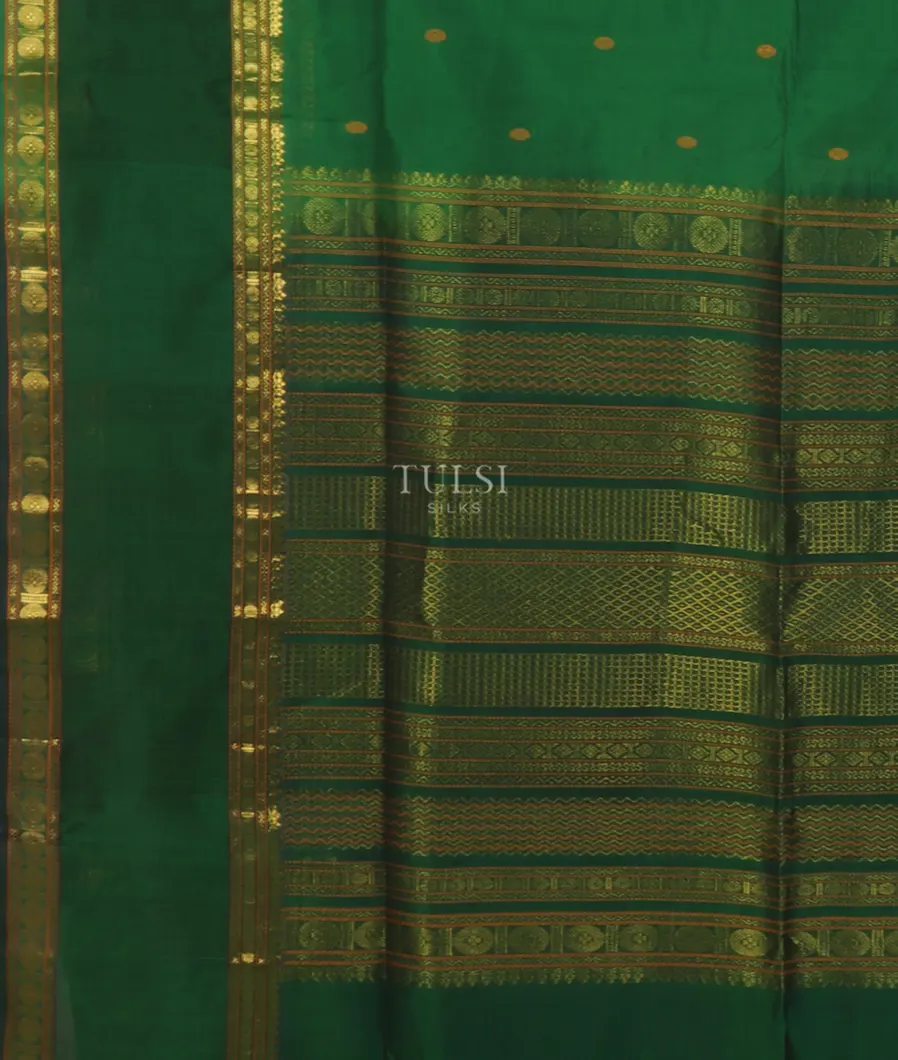 Green Silk Cotton Saree T5418014