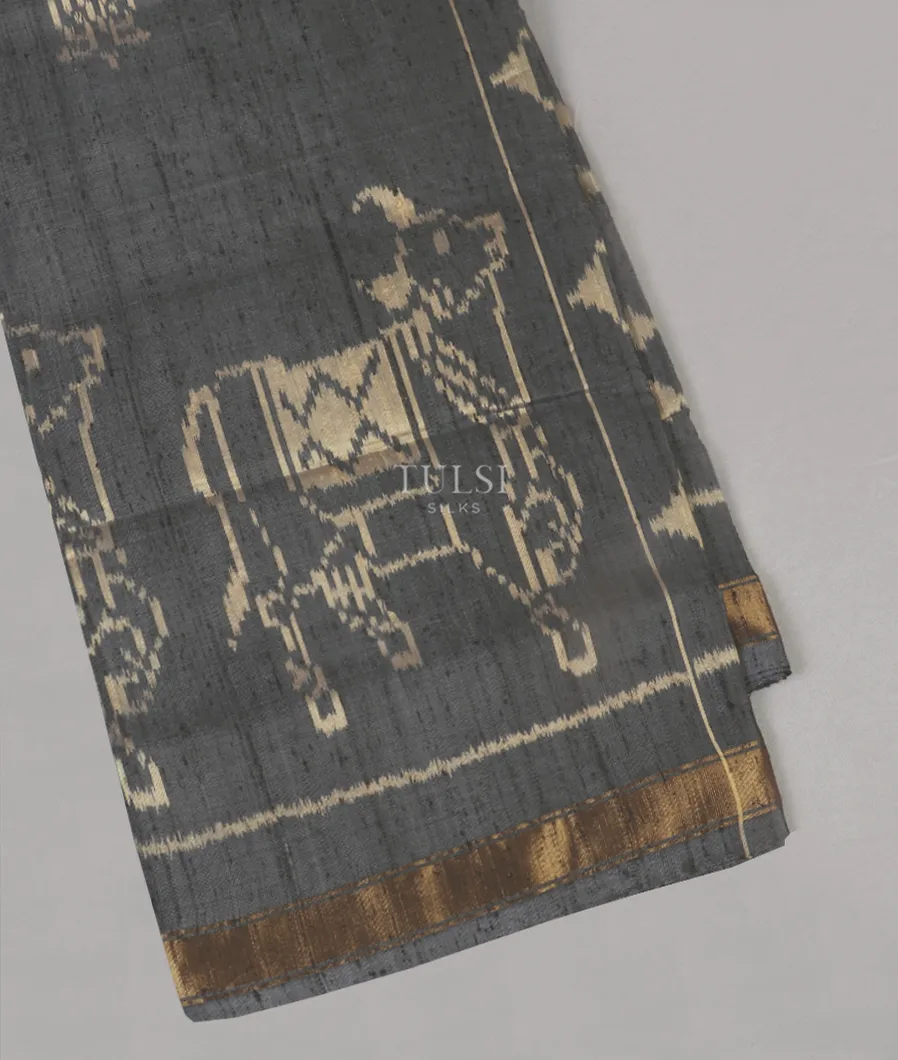 Grey Patola Silk Saree T551230-image