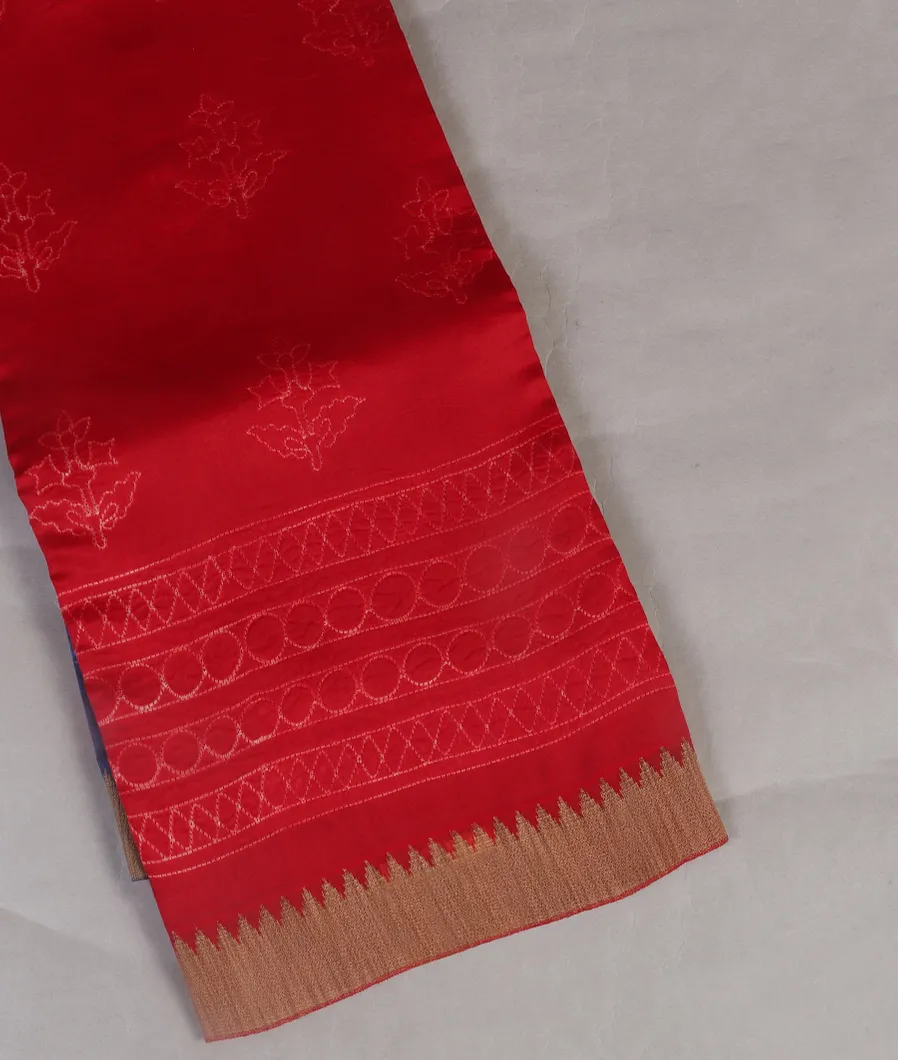 Red Printed Cotton Saree T534507-image
