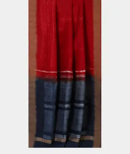 Red Printed Cotton Saree T5345072