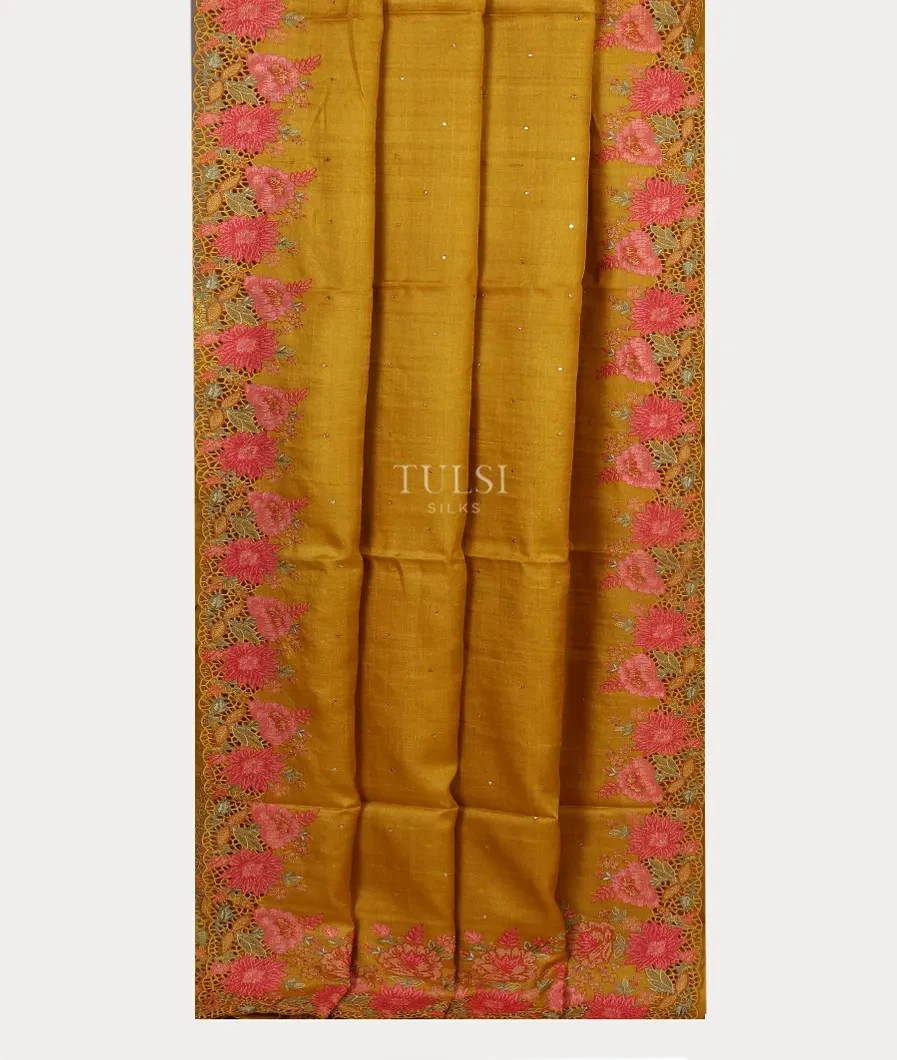 yellow-tussar-cutwork-saree-t472159-t472159-b