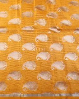 Yellow Banaras Mashru Silk Saree T5511473
