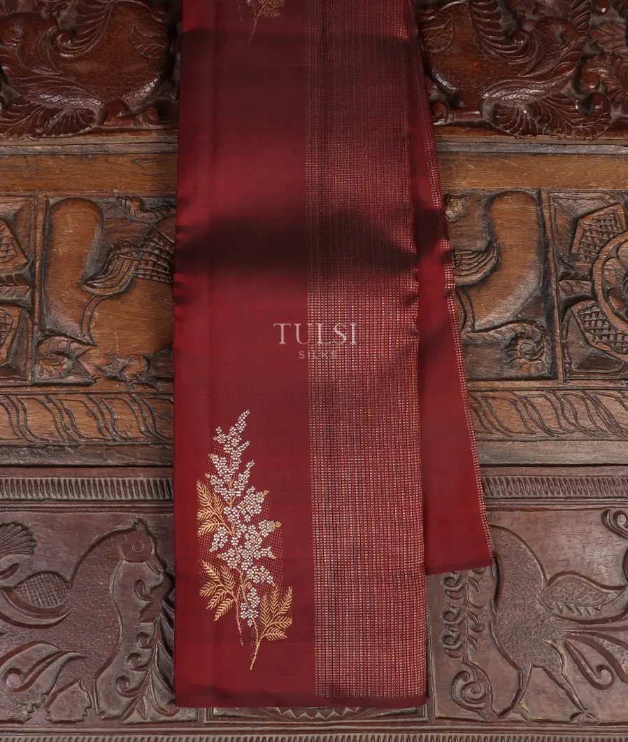 Maroon Kanjivaram Silk Saree T545143-image