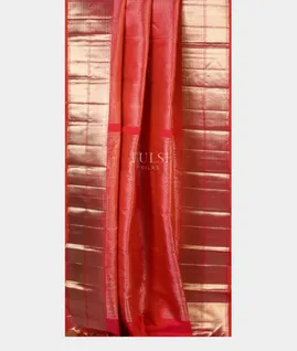 Orangish Pink Kanjivaram Silk Saree T5451202