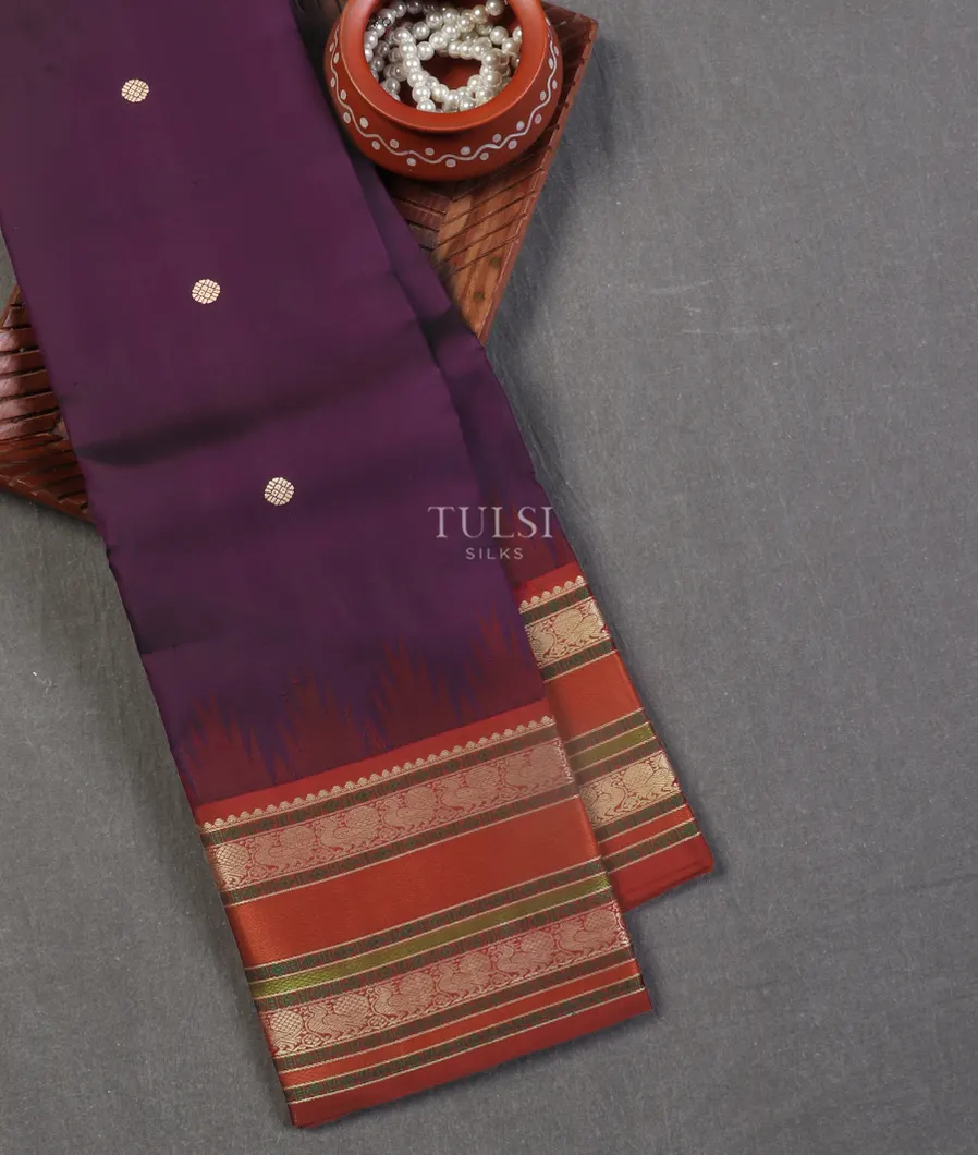 Purple Kanjivaram Silk Saree T535447-image