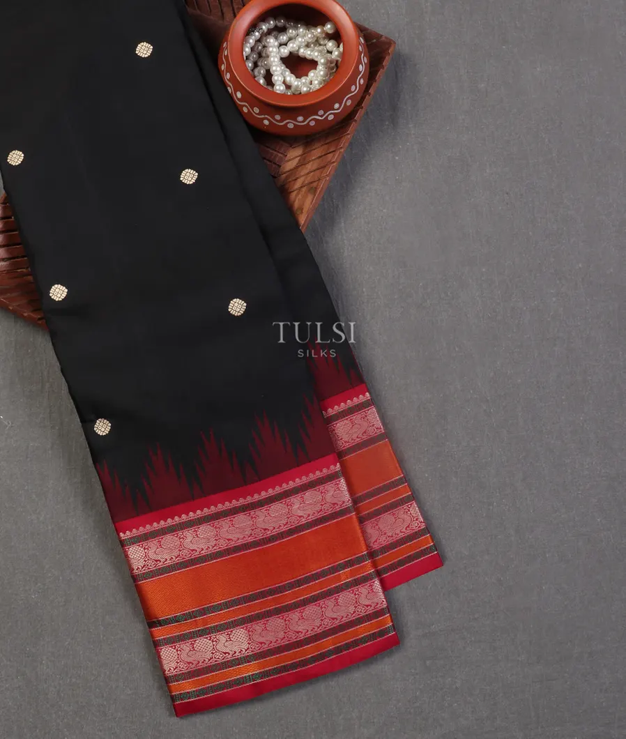 Black Kanjivaram Silk Saree T552266-image
