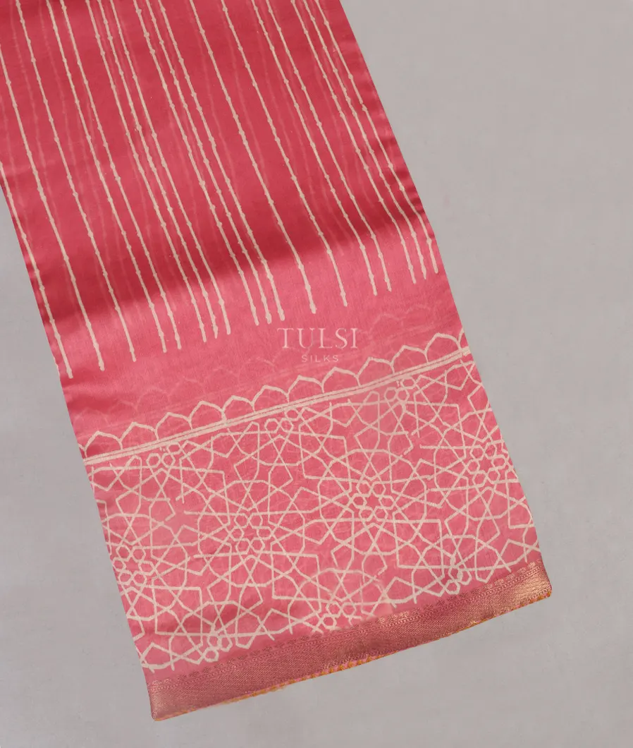 Pink Soft Printed Cotton Saree T543207-image