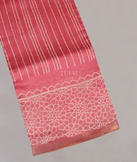 Pink Soft Printed Cotton Saree T5432071