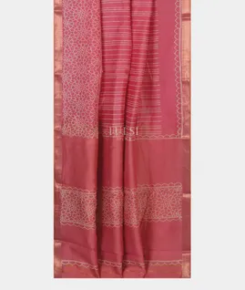 Pink Soft Printed Cotton Saree T5432072
