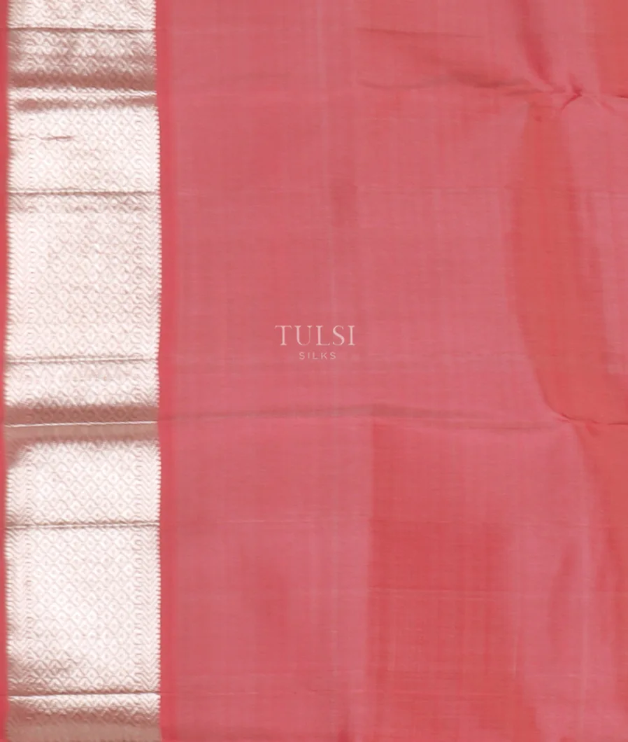 Beige And Mauve Pink Kanjivaram Silk Saree T5492123