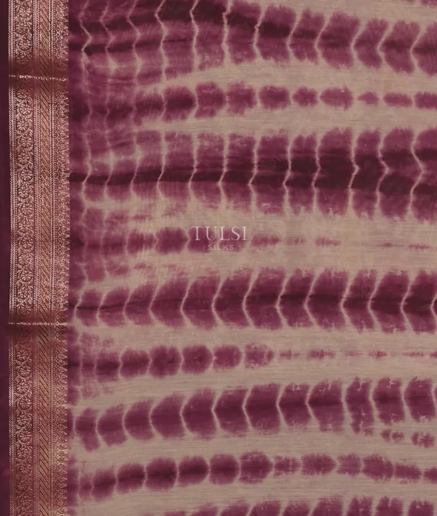 Purple Soft Printed Cotton Saree T5442463