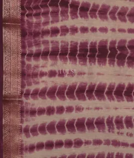 Purple Soft Printed Cotton Saree T5442463