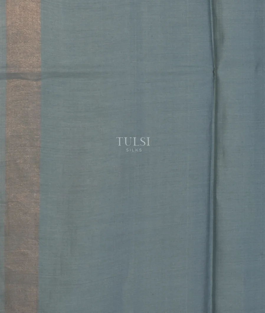 Blue Tussar Printed Saree T5250733