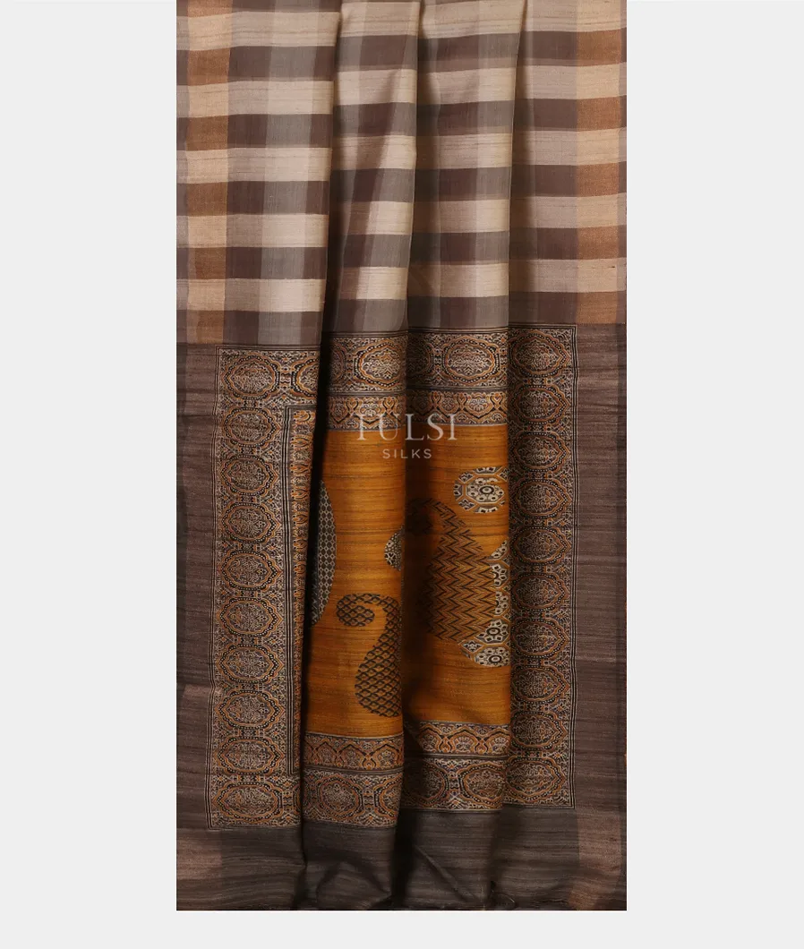 beige-and-grey-tussar-printed-saree-t488625-t488625-b