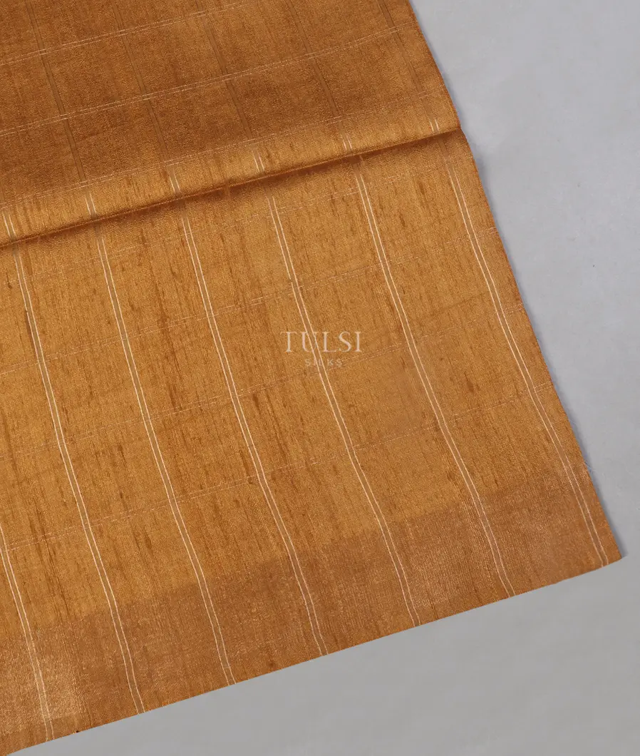 Yellow Tussar Printed Saree T538014-image