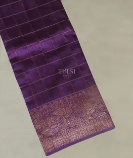 Purple Banaras Tussar Saree T5482111