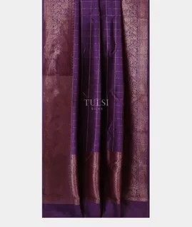 Purple Banaras Tussar Saree T5482112