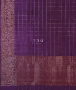 Purple Banaras Tussar Saree T5482114