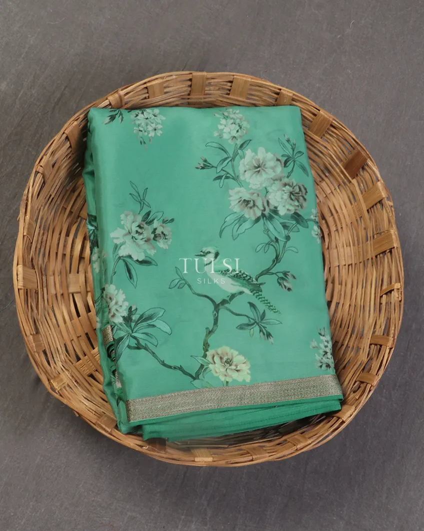 Green Mysore Crepe Silk Saree T552772-image