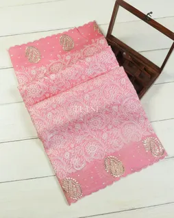 Pink Kora Organza Embroidery Saree T5532671