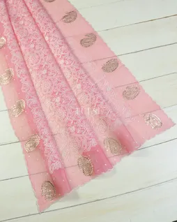Pink Kora Organza Embroidery Saree T5532674
