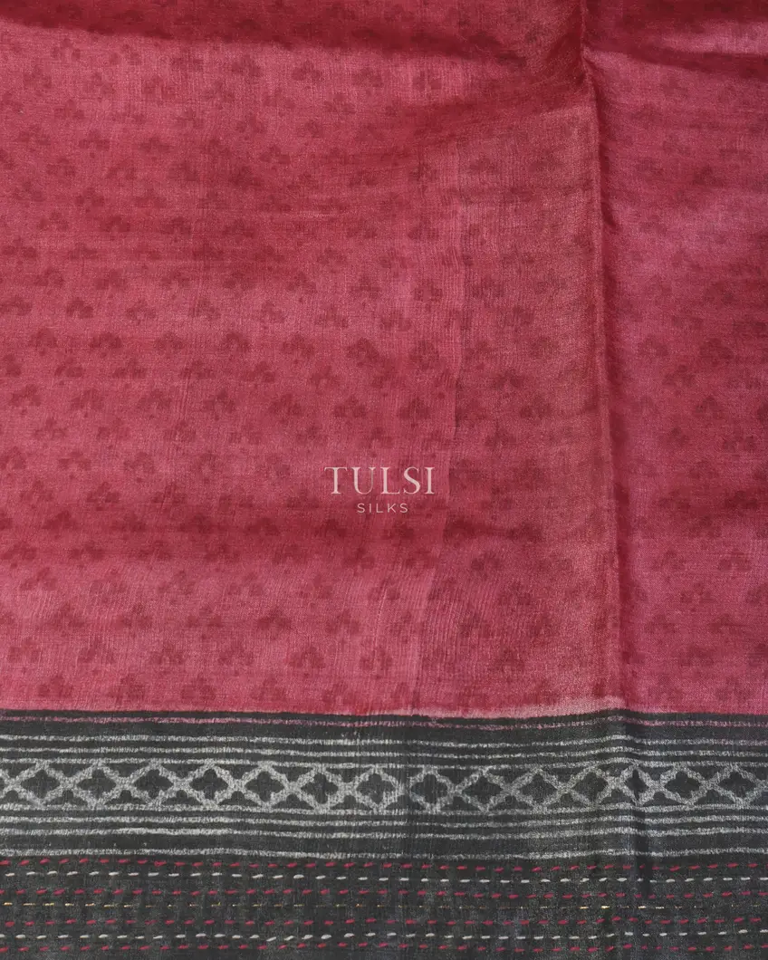 Grey Tussar Printed Saree T5534183