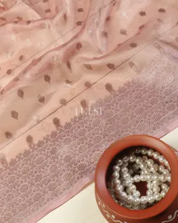 Pink Banaras Organza Saree T5497885