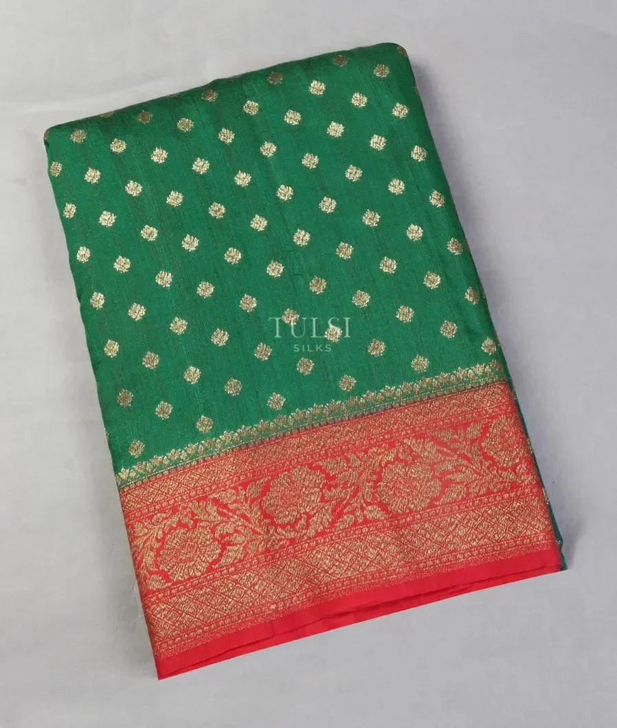 Green Banaras Tussar Saree T525852-image