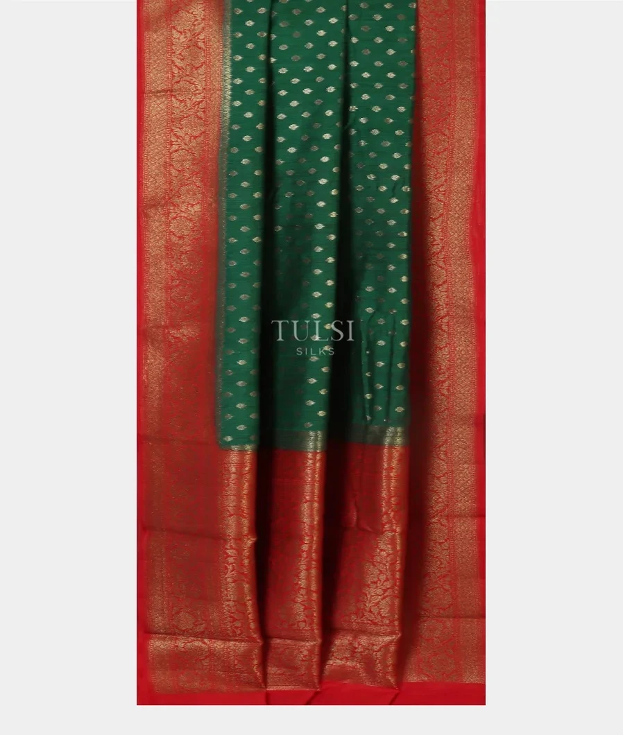 Green Banaras Tussar Saree T5258522