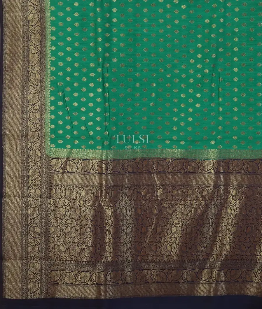 Green Banaras Tussar Saree T5258484