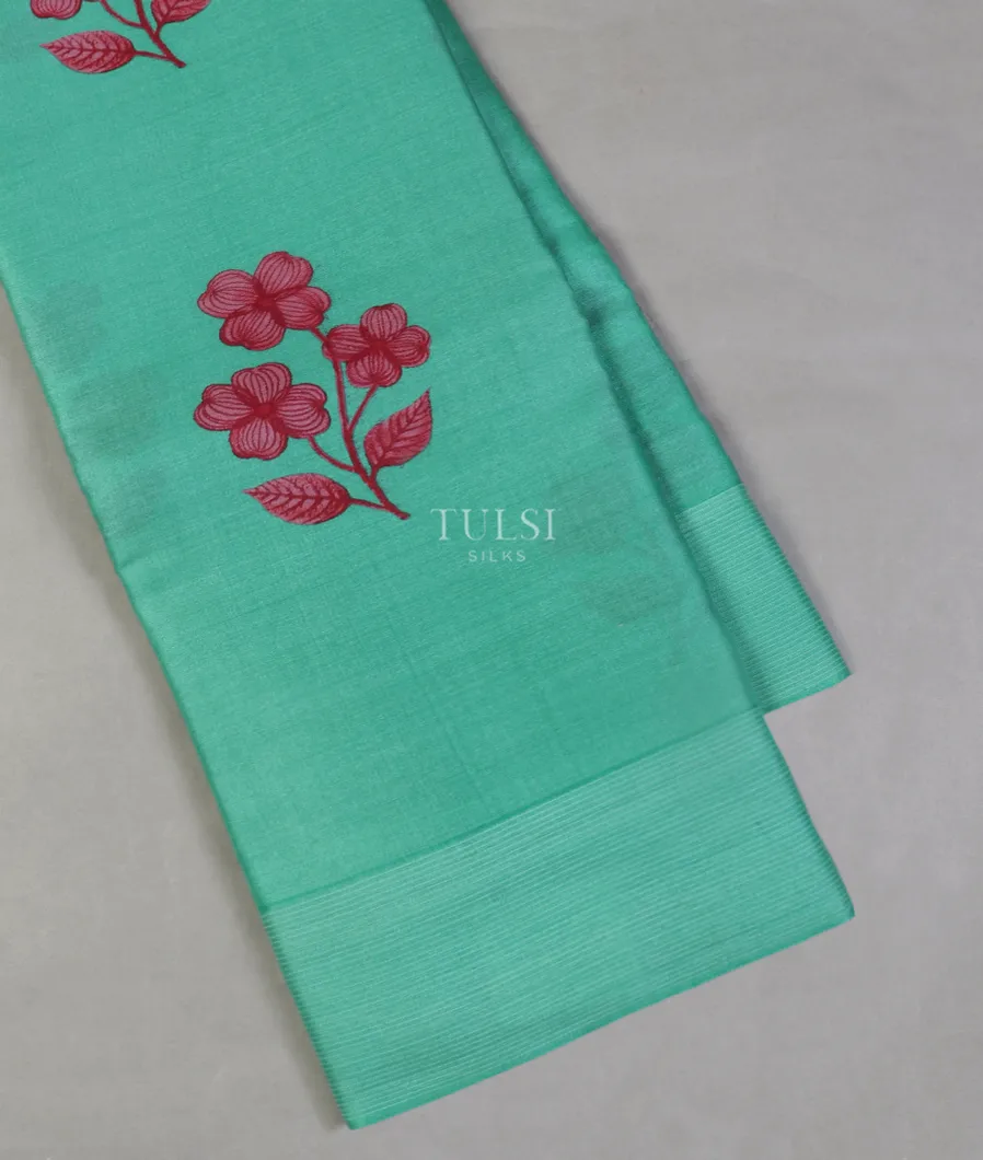 Green Tussar Printed Saree T537768-image