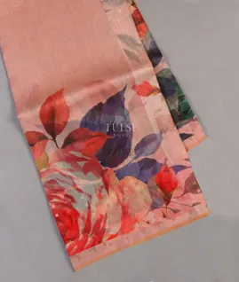 Pink Tissue Organza Printed Saree T5410501