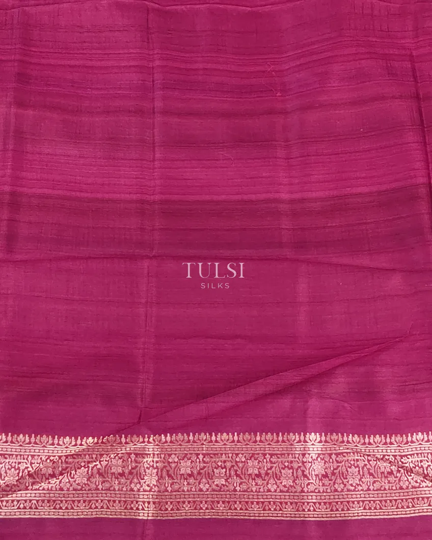 Purple Banaras Kathan Tussar Saree T5533533