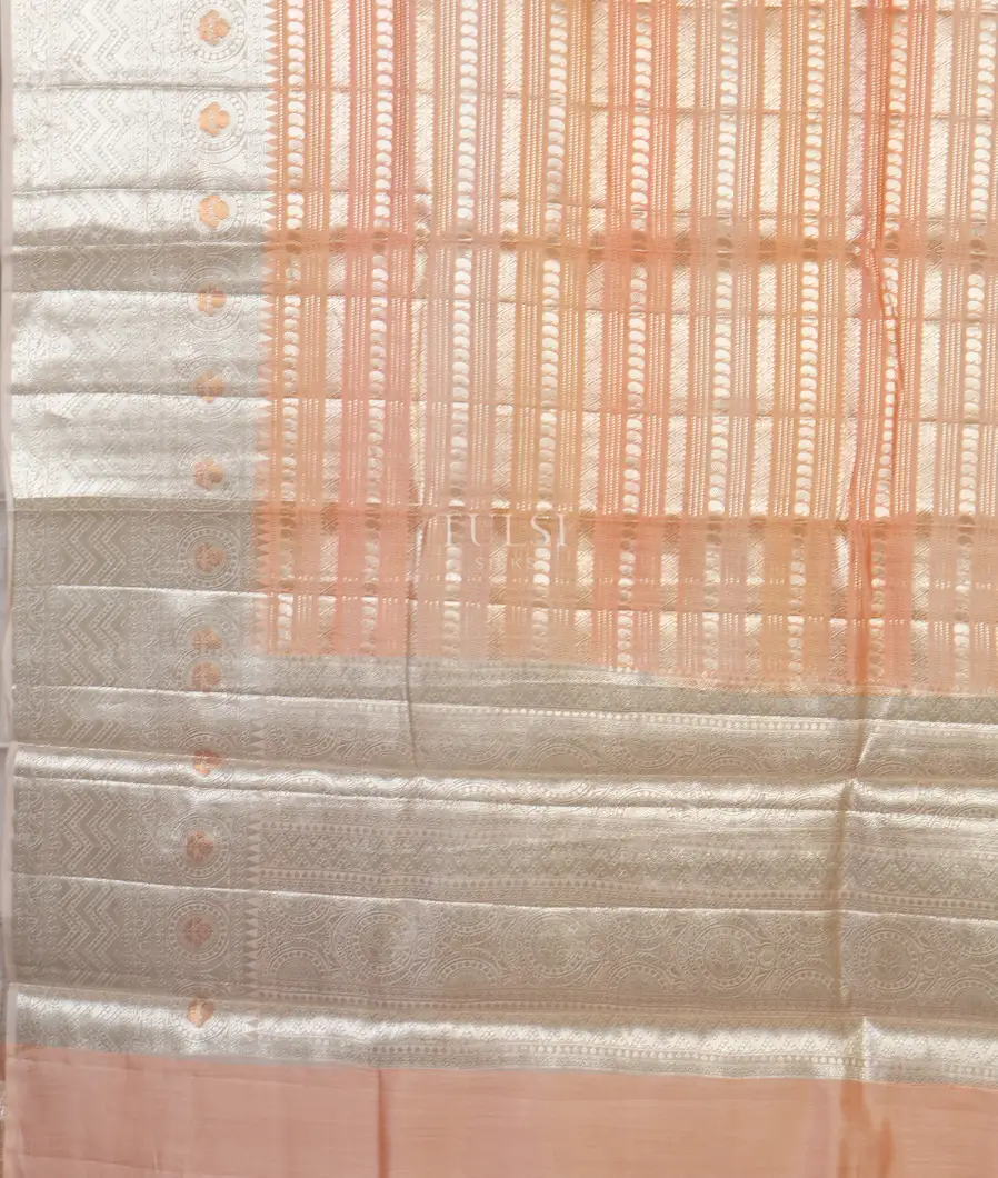 Light Peach Chaniya Silk Saree T5150284