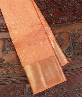 Peach Kanjivaram Silk Saree T5411891