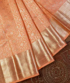 Peach Kanjivaram Silk Saree T5411894
