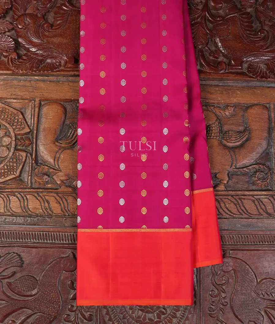 Purple Pink Kanjivaram Silk Saree T538428-image