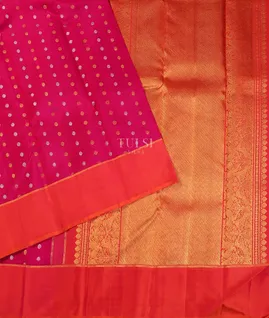 Purple Pink Kanjivaram Silk Saree T5384284
