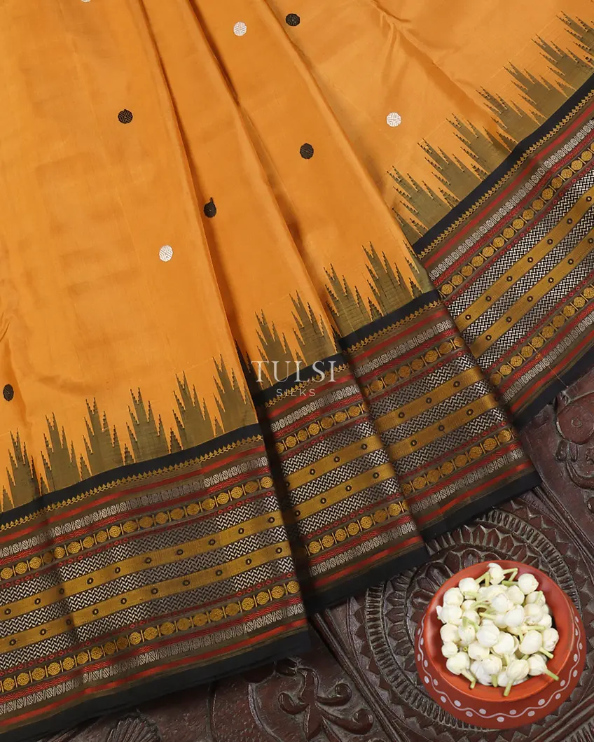 Yellow Kanjivaram Silk Saree T5562842