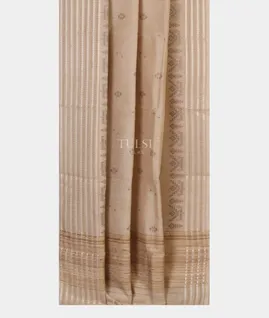 Beige Soft Tussar Embroidery saree T5534492