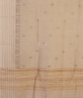 Beige Soft Tussar Embroidery saree T5534494