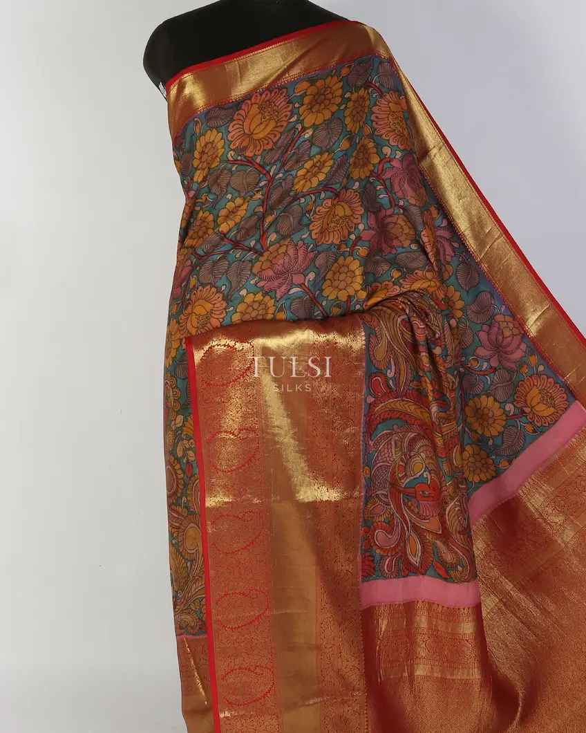 blue-kanjivaram-kalamkari-handpainted-saree-t554511-t554511-d