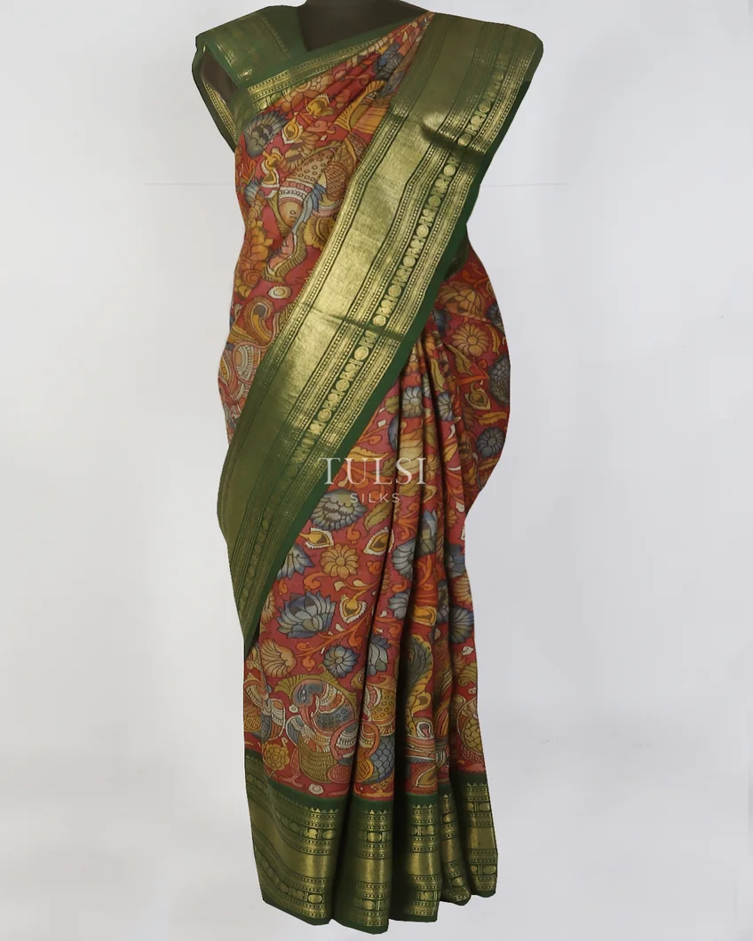 multicolour-kanjivaram-kalamkari-handpainted-saree-t554509-t554509-e