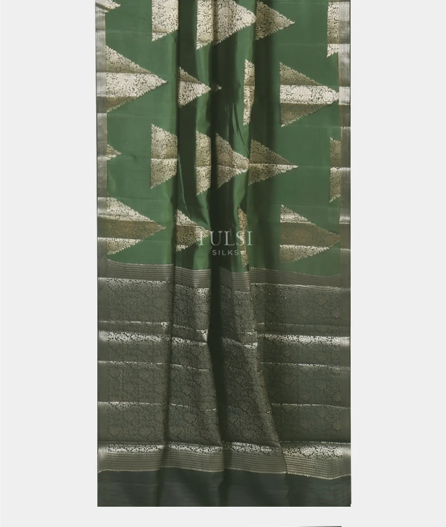 Green Chaniya Silk Saree T5480582
