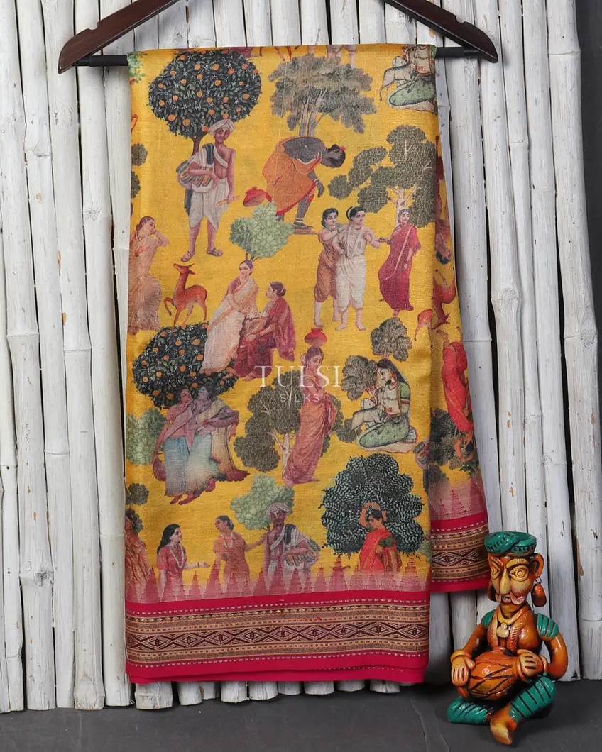 Yellow Vidarbha Tussar Saree T557637-image