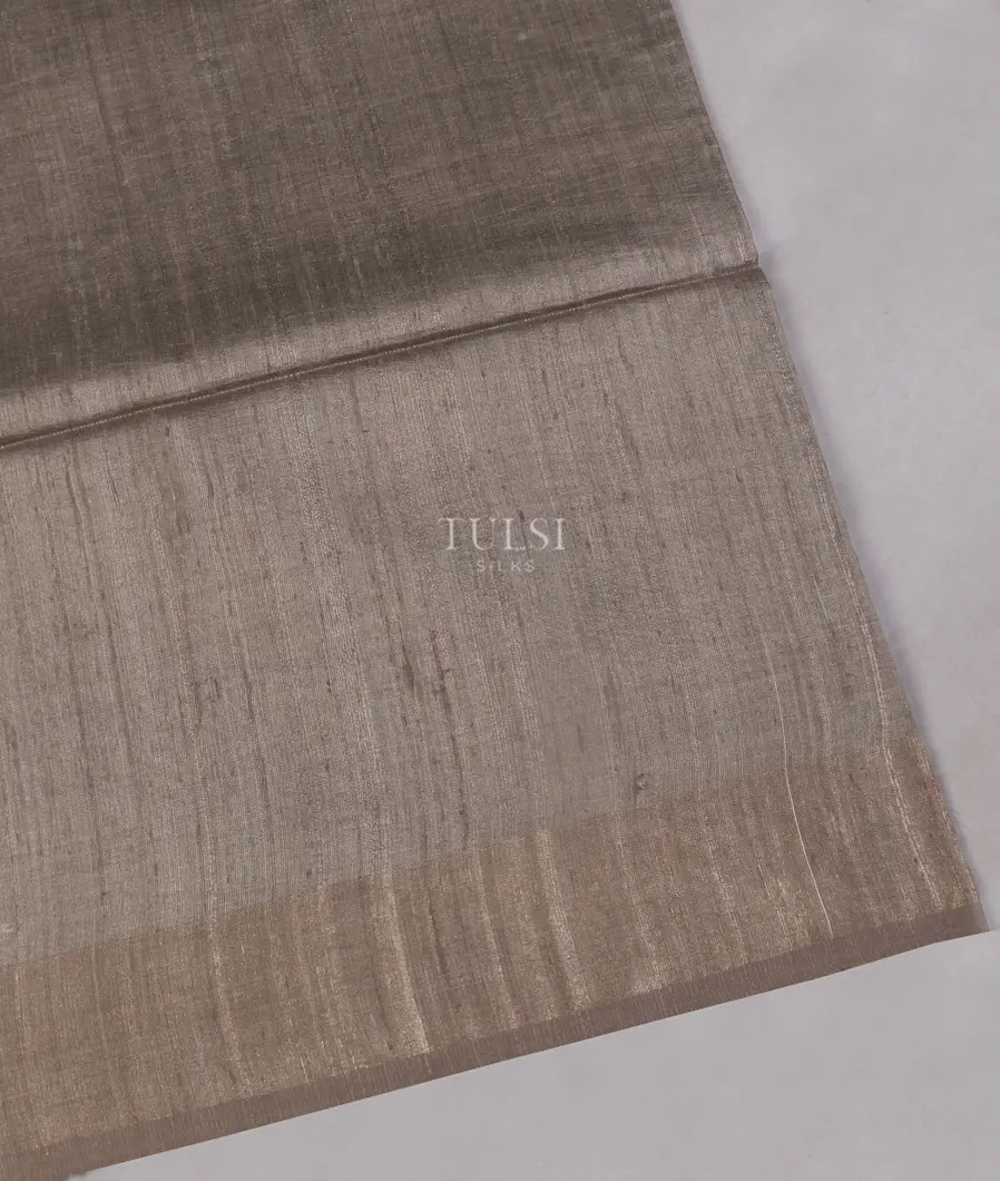 Grey Tussar Printed Saree T525050-image