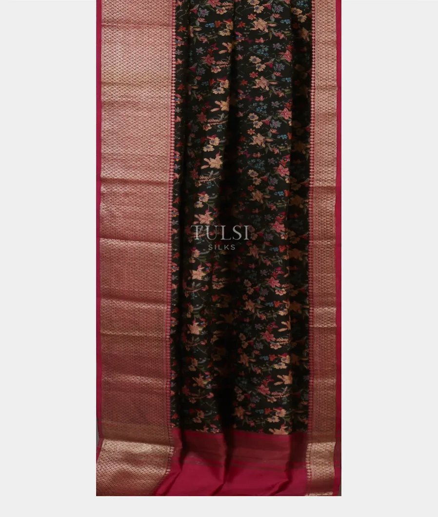 Black Chaniya Silk Saree T5568502